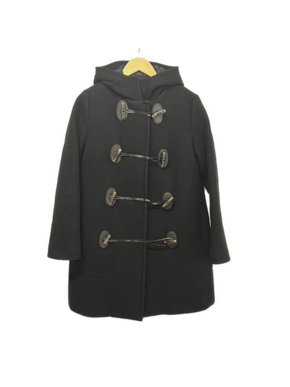 Moncler Duffle Coat Black Long Sleeve Winter Down